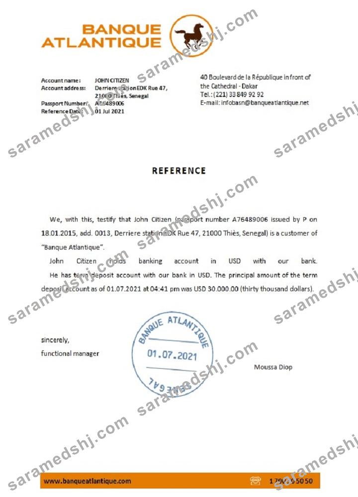 Senegal_Banque Atlantique_reference